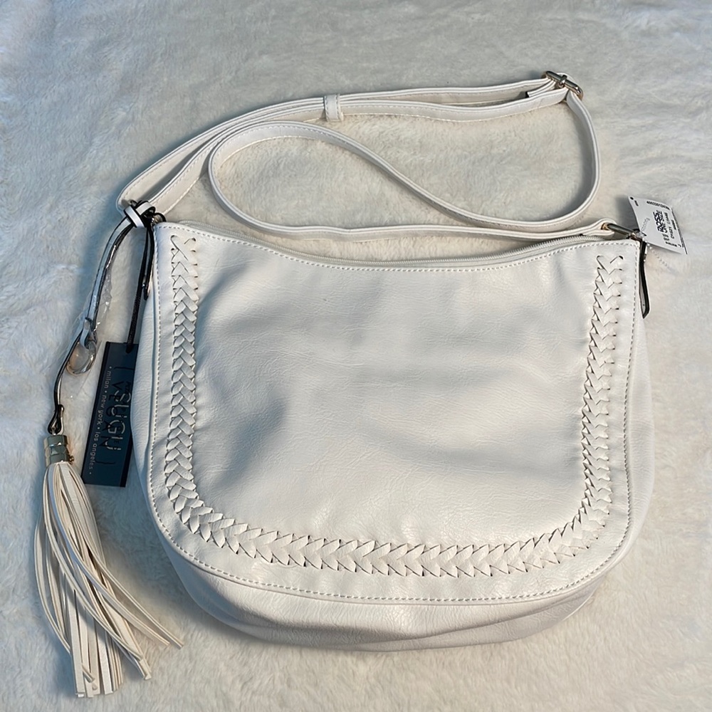 SUGU Vegan White Hobo Shoulder Purse NWT